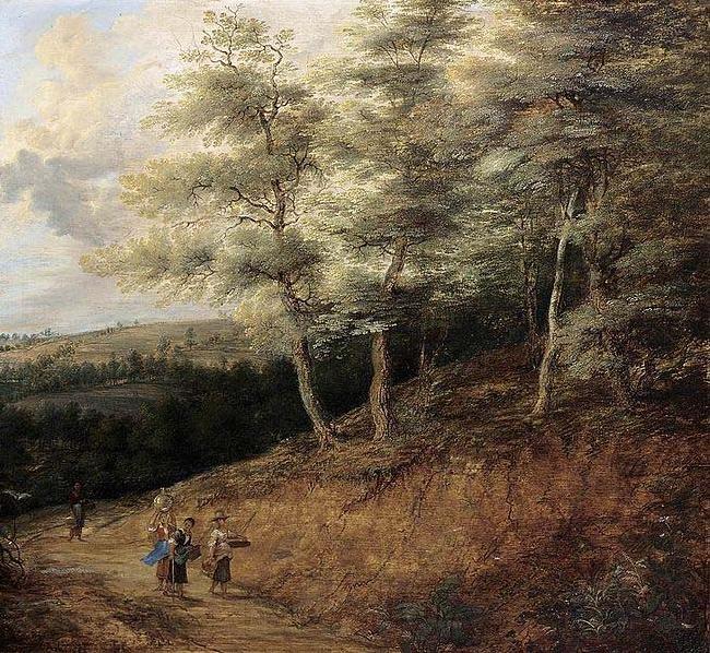 Lucas van Uden Wooded Landscape Spain oil painting art